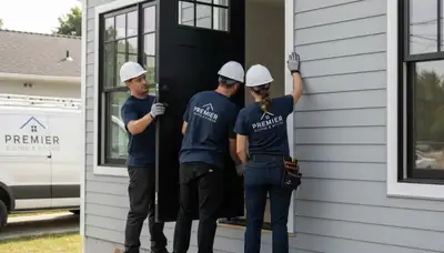 Professional door installation by vinyl siding experts in Knoxville, TN home exterior