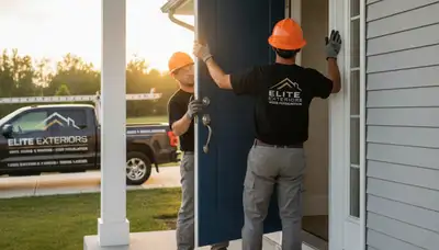 Professional vinyl siding and door installation in Knoxville, TN by Next Level Exteriors