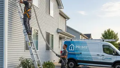 Professional gutter cleaning service by vinyl siding contractors in Knoxville, TN