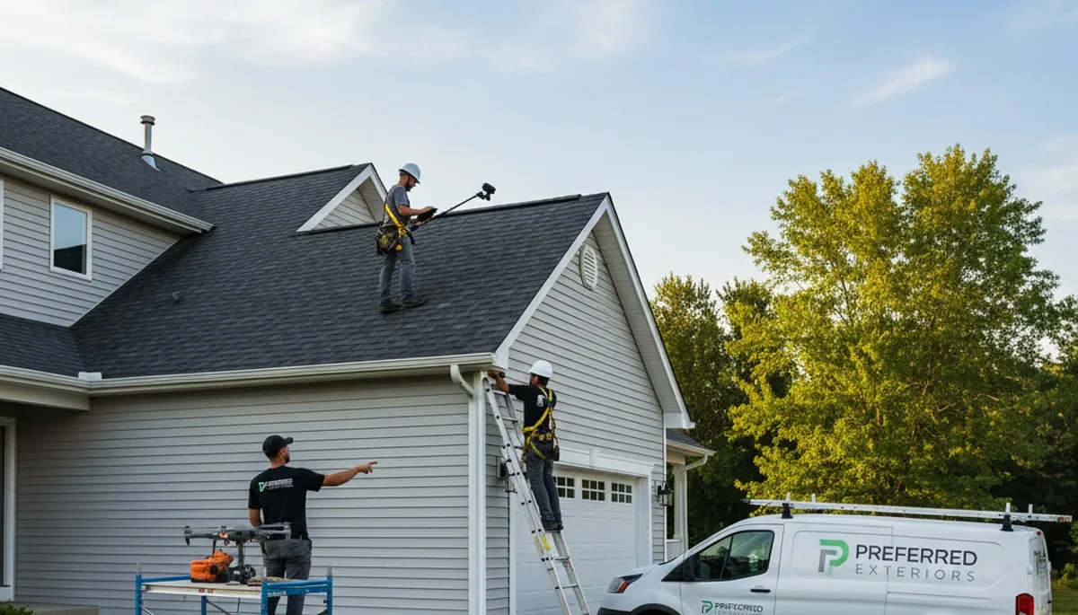 Professional roof inspection service by Next Level Exteriors in Knoxville, TN