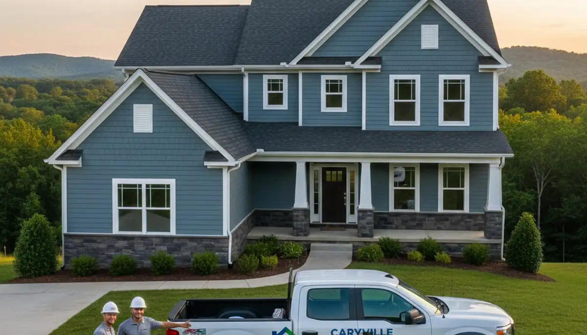 Vinyl siding installation by professional contractors in Knoxville, TN homes