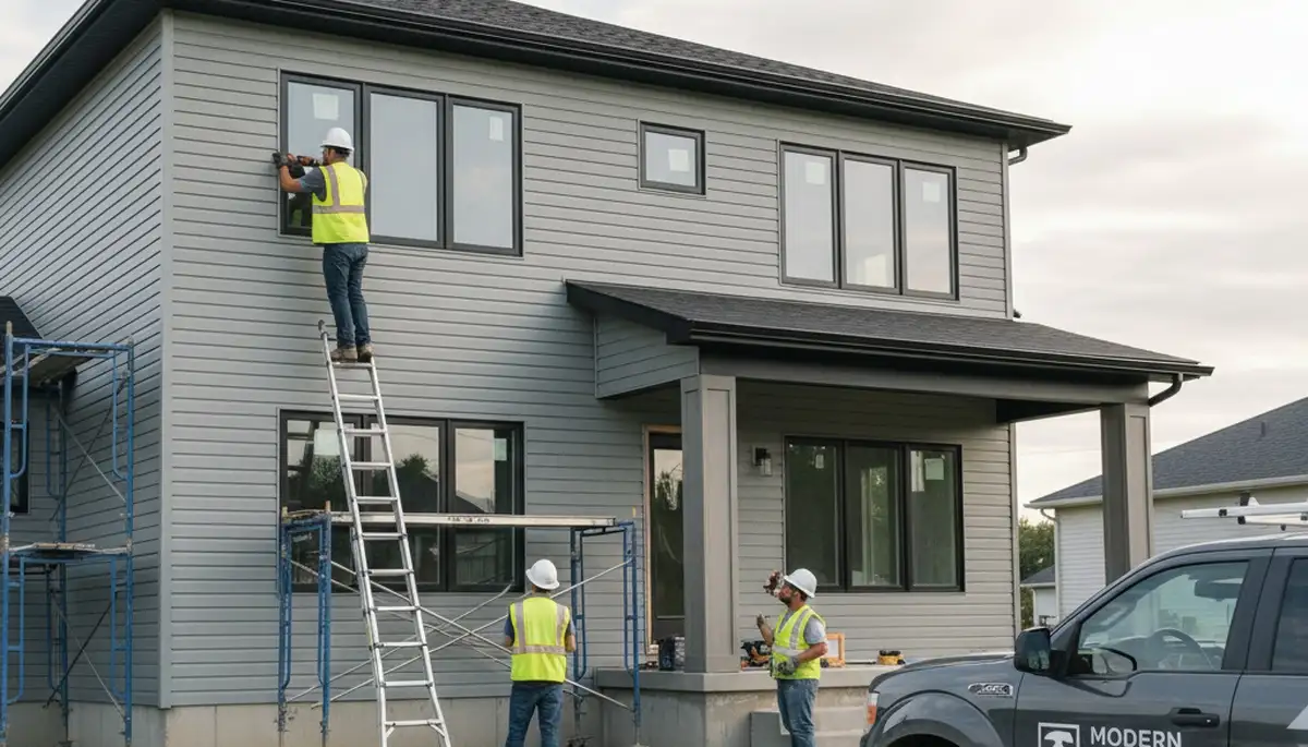 Professional vinyl siding installation on Knoxville TN home by Next Level Exteriors contractors