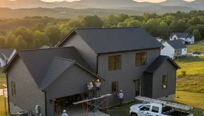 Professional vinyl siding installation on home exterior in Knoxville, TN