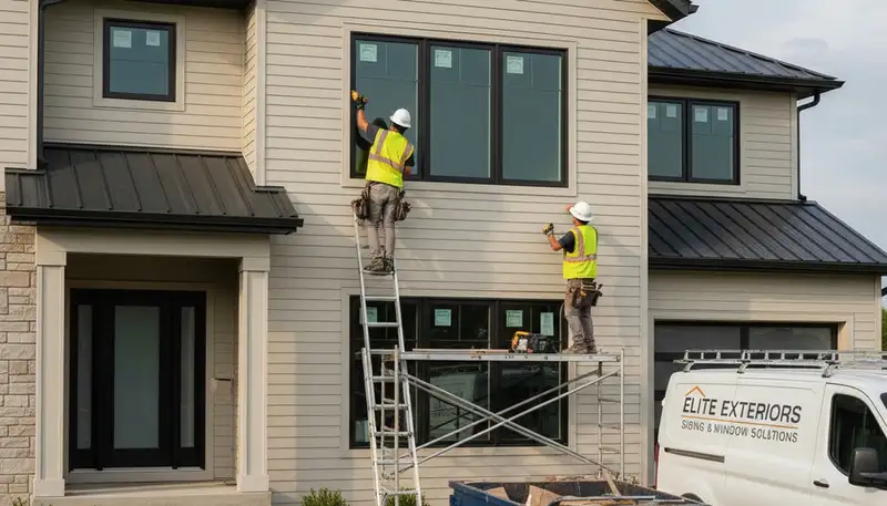 Vinyl siding and window replacement by Next Level Exteriors in Knoxville, TN